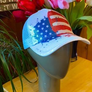 🇺🇸Sequined American Flag Ball Cap